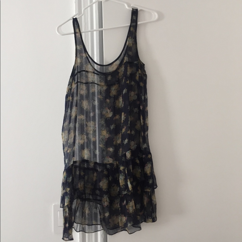 Sheer Floral Sleeveless Top / Dress
